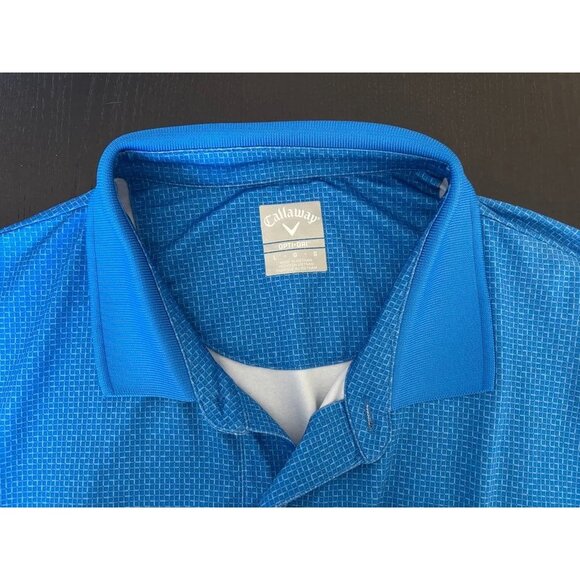CALLAWAY Opti-Dry Short Sleeve Golf Shirts Mens Size Large LOT OF 2 Blue Check - Picture 4 of 14